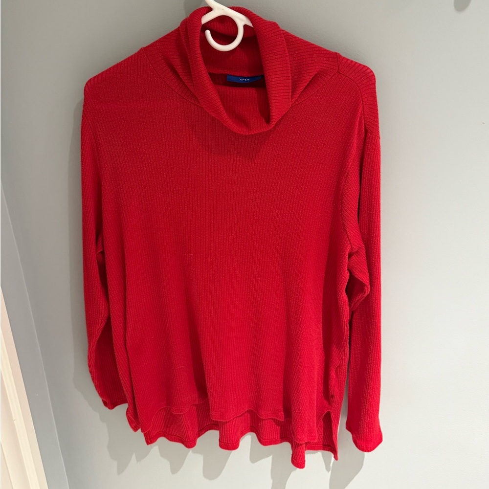 Apt. 9 Vibrant Red Turtleneck Sweater